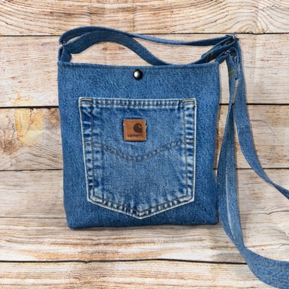 Carhartt Blue Denim Crossbody Bag - Picture 2 of 5